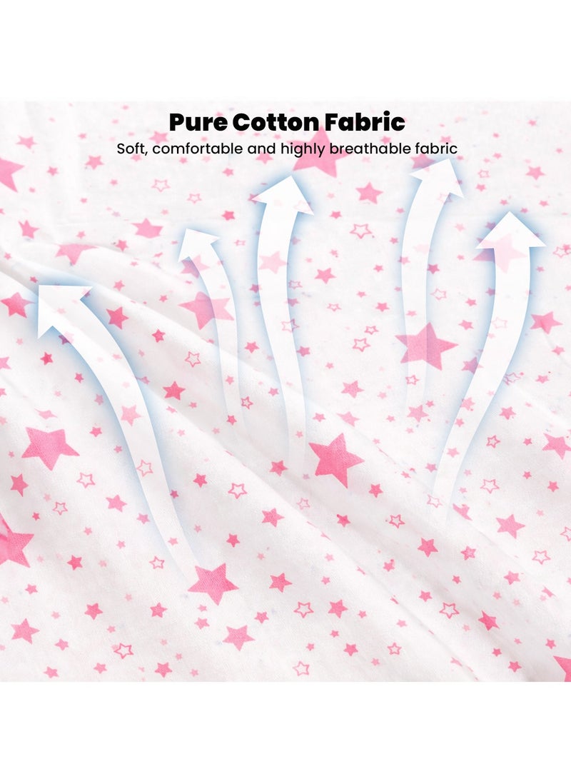 VUCATIN Crib Bumper Breathable Cot Bumper Breathable Mesh Cot Liner Crib Rail Cover Baby Crib Bumper Baby Boys Girls Nursery Breathable Crib Bedding Baby Bed Bumper 130x30cm (Pink) - Image 5